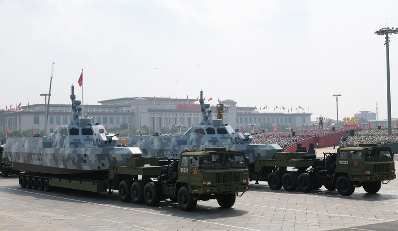 Khí tài quân sự tại Lễ duyệt binh kỷ niệm 80 năm chiến thắng phát xít của nhân dân thế giới ở Bắc Kinh, Trung Quốc, ngày 3/9/2025. (Ảnh: THX/TTXVN)