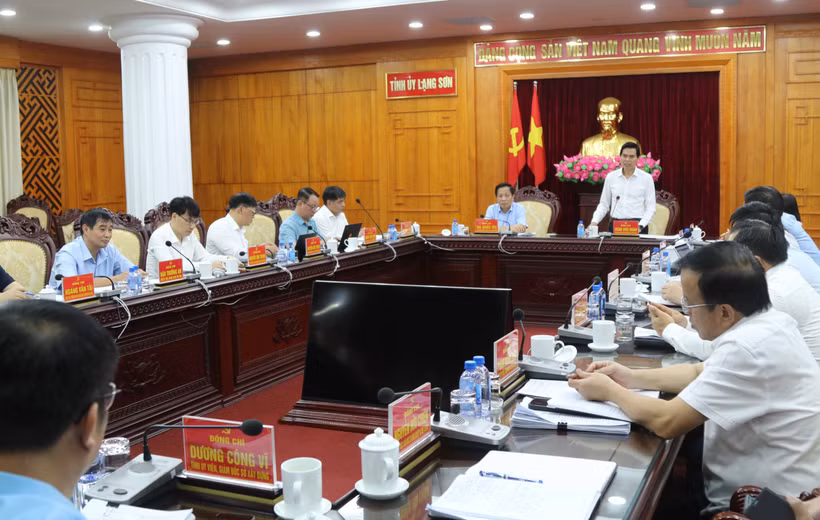 Quang cảnh cuộc làm việc. (Ảnh: Quang Duy/TTXVN)
