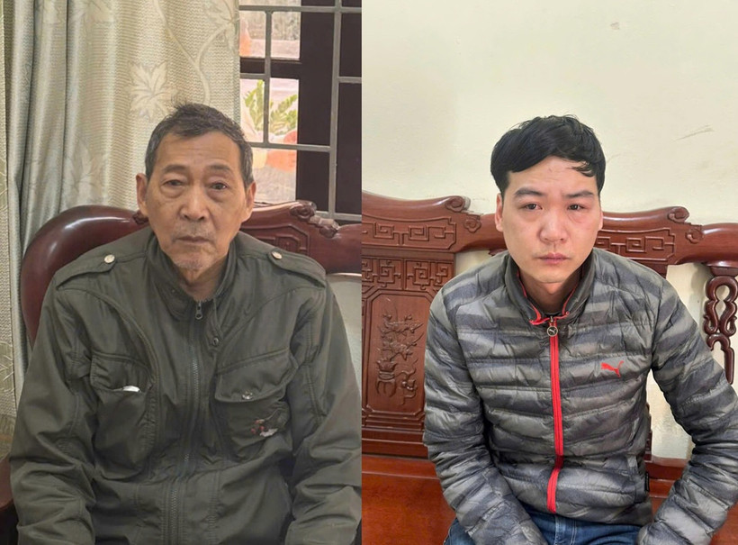 2 đối tượng bị cơ quan công an tạm giữ hình sự. (Ảnh: Công an cung cấp)