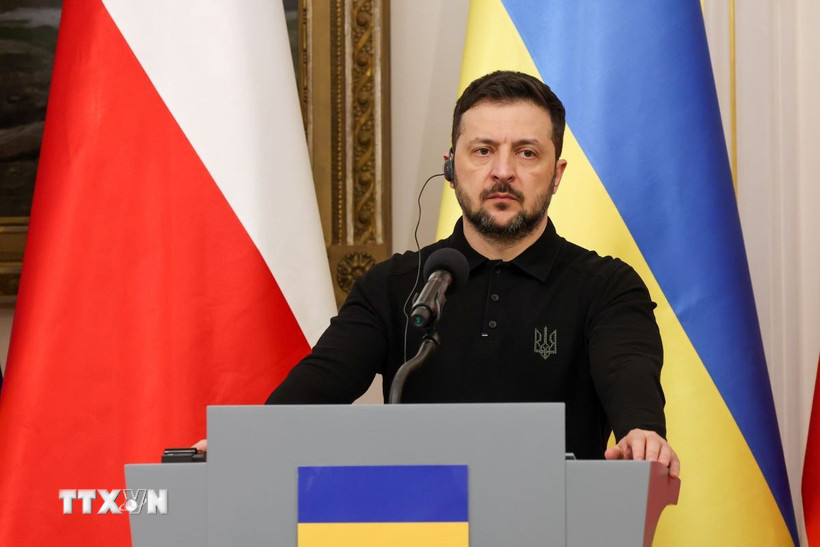 Tổng thống Ukraine Volodymyr Zelensky. (Ảnh: PAP/TTXVN)