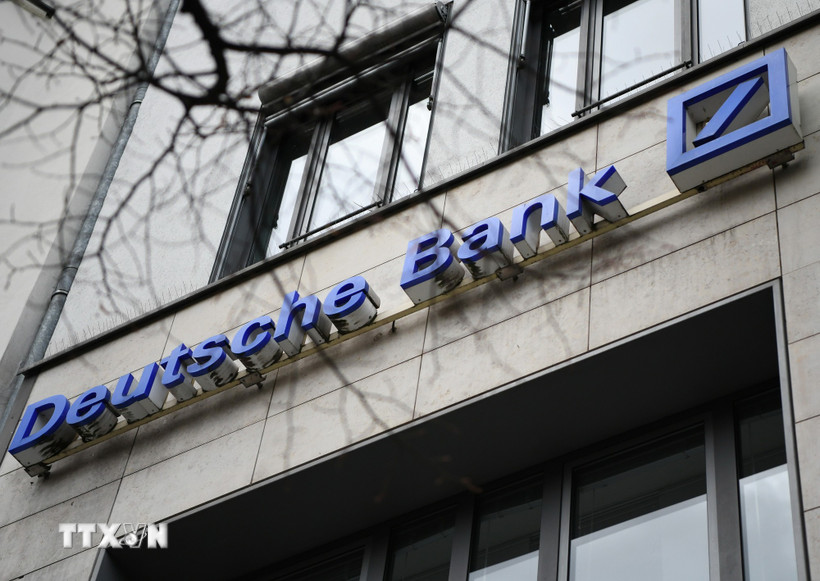 Chi nhánh ngân hàng Deutsche Bank tại Berlin, Đức. (Ảnh: THX/TTXVN)