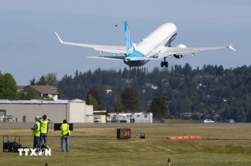 Máy bay 737 MAX 10 của Boeing. (Nguồn: Getty Images/TTXVN) Máy bay 737 MAX 10 của Boeing. (Nguồn: Getty Images/TTXVN)