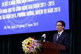 Phó Thủ tướng yêu cầu các sàn giao dịch như chợ khoa học và công nghệ ngày càng thiết thực hơn nữa. (Ảnh: N.H/Vietnam+)