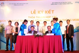 Hợp tác giữa MobiFone và Tổng cục Du lịch được kỳ vọng sẽ thêm kênh quảng bá hữu hiệu hình ảnh Việt Nam. (Ảnh: T.H/Vietnam+)