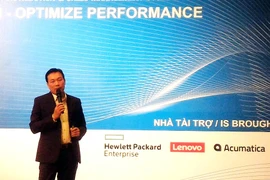 Ông Phạm Ngọc Ấn cho hay, giải pháp này đã, đang áp dụng tại nhiều doanh nghiệp như P&G, Samsung Vina, Tân Hiệp Phát, TH True Milk, Pinaco… (Ảnh: Đ.M/Vietnam+)