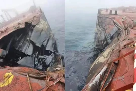 Va chạm tàu ngoài khơi Trung Quốc làm 400 tần dầu tràn ra biển