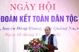 Chủ tịch nước dự Ngày hội Đại đoàn kết toàn dân tộc tại tỉnh Quảng Nam