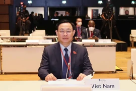Chủ tịch Quốc hội Vương Đình Huệ dự Lễ khai mạc Hội nghị các Chủ tịch Quốc hội thế giới lần thứ 5. (Ảnh: Doãn Tấn/TTXVN)