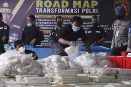 Indonesia thu giữ hơn 581 kg ma túy đá từ vùng "Tam giác Vàng"