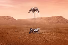Khoảng khắc tàu thăm dò Perseverance của NASA hạ cánh xuống Sao Hỏa