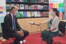 Ông Patrick Haverman, Phó Đại diện thường trú UNDP tại Việt Nam trả lời phỏng vấn TTXVN. (Ảnh: TTXVN)