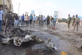 Hiện trường một vụ tấn công khủng bố của phiến quân al-Shabaab tại Somalia. (Nguồn: AFP/TTXVN)