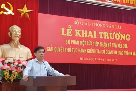 Bộ trưởng Nguyễn Văn Thể phát biểu tại buổi lễ. (Nguồn: mt.gov.vn)