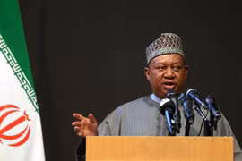 Tổng Thư ký OPEC Mohammed Barkindo tại Triển lãm quốc tế về hóa dầu và tinh lọc dầu mỏ, khí đốt tại Tehran, Iran ngày 1/5/2019. (Ảnh: THX/TTXVN)