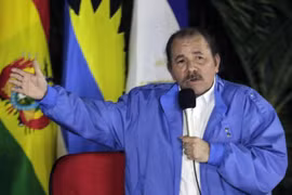 Tổng thống Nicaragua Daniel Ortega phát biểu tại Managua. (Ảnh: AFP/TTXVN) 