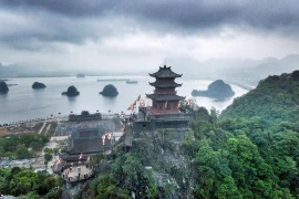 Đại lễ Phật đản Liên hợp quốc 2019 lần thứ 16 diễn ra tại Trung tâm Văn hóa Phật giáo Tam Chúc, huyện Kim Bảng, tỉnh Hà Nam. (Ảnh: Trọng Đạt/TTXVN)