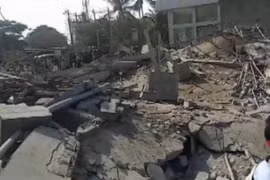 Hiện trường vụ sập nhà. (Nguồn: huffingtonpost.in)