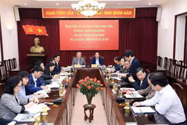 Quang cảnh buổi làm việc. (Ảnh: Anh Tuấn/TTXVN)