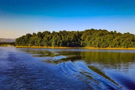 [Photo] Điện Biên: Vẻ đẹp thơ mộng của hồ Pá Khoang khi mùa Thu về