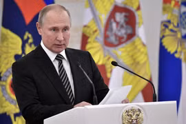 Tổng thống Nga Vladimir Putin sẽ tham dự Hội nghị thượng đỉnh Bộ Tứ Normandy vào 9/12 tới. (Ảnh: AFP/TTXVN)