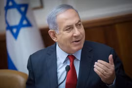 Thủ tướng Israel Benjamin Netanyahu tại cuộc họp nội các ở Jerusalem ngày 24/6/2019. (Ảnh: THX/TTXVN)