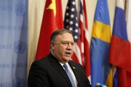 Ngoại trưởng Mỹ Mike Pompeo phát biểu với báo giới tại New York ngày 12/12/2018. (Ảnh: THX/TTXVN)
