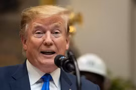 Tổng thống Mỹ Donald Trump phát biểu tại thủ đô Washington, DC ngày 12/4/2019. (Ảnh: AFP/TTXVN)