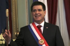 Tổng thống Horacio Cartes trong lễ tuyên thệ nhậm chức. (Nguồn: AFP/TTXVN)