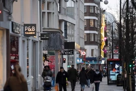 Phố Oxford ở trung tâm thủ đô London, Anh . (Nguồn: AFP/TTXVN)