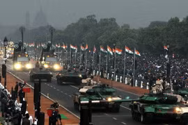 Binh sỹ Ấn Độ tại lễ diễu binh ở New Delhi. (Nguồn: EPA/TTXVN)