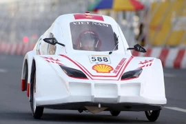 Xe của đội LH-Gold Energy xác lập kỷ lục mới tại SEM châu Á 2015. (Nguồn: Vietnam+)