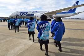 Một chiếc Boeing 787-8 Dreamliner của hãng hàng không All Nippon Airways. (Nguồn: AFP)