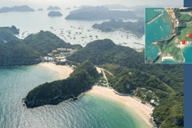 Khu nghỉ dưỡng Flamingo Cat Ba Beach nằm trên bãi biển Cát Cò 1 và Cát Cò 2. (Ảnh: Tập đoàn Flamingo)
