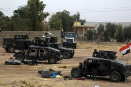 Các lực lượng Iraq được triển khai tại thị trấn Fish-Khabur ngày 28/10. (Nguồn: AFP/TTXVN)