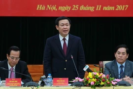 Phó Thủ tướng Chính phủ Vương Đình Huệ phát biểu. (Ảnh: An Đăng/TTXVN)