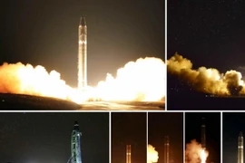 Vụ phóng thử tên lửa đạn đạo liên lục địa Hwasong-15. (Nguồn: Yonhap/TTXVN)