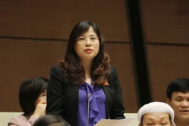 Đại biểu Quốc hội tỉnh Bình Thuận Trần Hồng Nguyễn phát biểu ý kiến. (Ảnh: Phương Hoa/TTXVN)