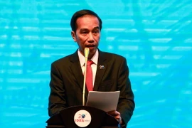 Tổng thống Indonesia Joko Widodo phát biểu tại một hội nghị ở Jakarta ngày 7/3. (Nguồn: AFP/TTXVN)