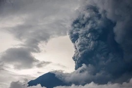 Hàng nghìn du khách vẫn đang bị mắc kẹt tại hòn đảo này, sau khi nhiều chuyến bay bị hủy bỏ do núi lửa Agung "thức giấc" (ảnh). (Nguồn: THX/TTXVN)