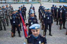 Binh sỹ thuộc Phái bộ gìn giữ hòa bình của Liên hợp quốc tại Haiti, gọi tắt là MINUSTA. (Nguồn: AFP/ TTXVN)