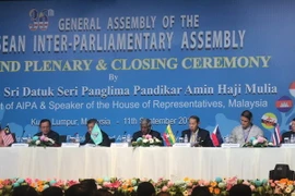 Quang cảnh lễ bế mạc AIPA-36. (Ảnh: Kim Dung-Chí Giáp/Vietnam+) 