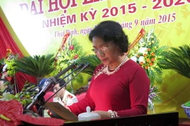 Phó Chủ tịch Quốc hội Nguyễn Thị Kim Ngân phát biểu chỉ đạo Đại hội. (Ảnh: Thu Hoài/TTXVN) 