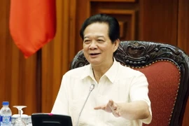 Thủ tướng Nguyễn Tấn Dũng phát biểu kết luận cuộc họp. (Ảnh: Đức Tám/TTXVN) 