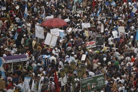 Quang cảnh cuộc biểu tình. (Nguồn: AFP/TTXVN) 