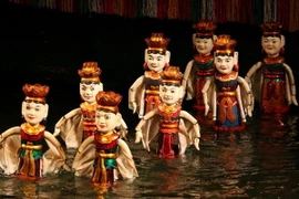 Nghệ thuật múa rối nước Hà Nội. (Ảnh: Phạm Kiên/Vietnam+)