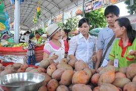 Du khách tham quan Lễ hội trái cây Nam bộ năm 2014. (Ảnh: An Hiếu/TTXVN)