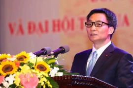 Phó Thủ tướng Vũ Đức Đam phát biểu tại buổi lễ. (Ảnh: Quý Trung/TTXVN)