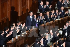 Thủ tướng Abe trong một phiên họp của Hạ viện Nhật Bản. (Nguồn: Kyodo/ TTXVN)