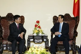 Thủ tướng Nguyễn Tấn Dũng tiếp Bí thư tỉnh ủy Vân Nam, Trung Quốc Lý Kỷ Hằng. (Ảnh: Đức Tám/TTXVN) 