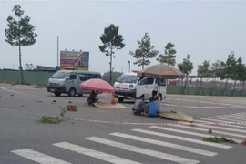 Hiện trường xảy ra vụ tai nạn. (Ảnh: TTXVN phát)